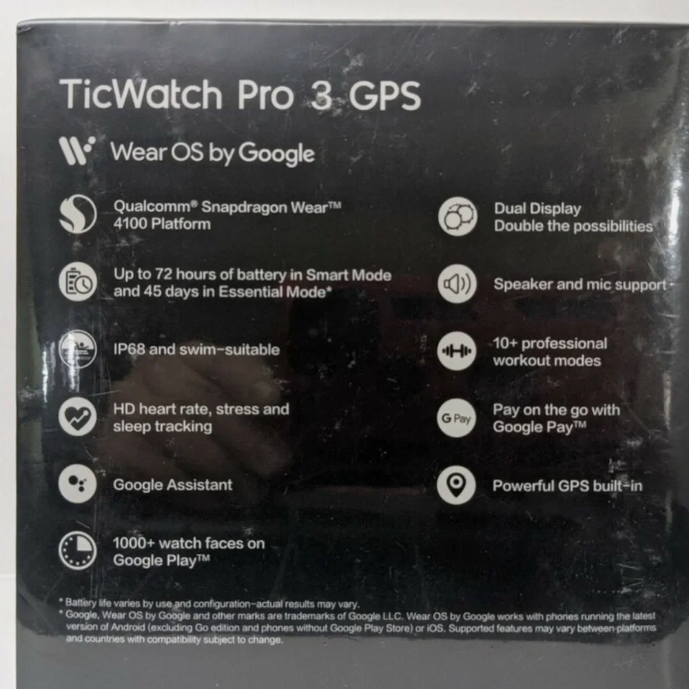 TicWatch Pro 3 GPS WEAR OS By GOOGLE